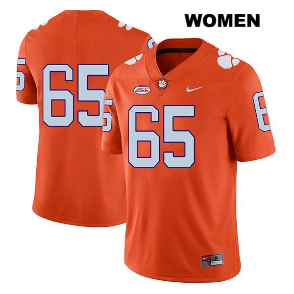Women's Clemson Tigers #65 Matt Bockhorst Stitched Orange Legend Authentic Nike No Name NCAA College Football Jersey BKI2646LL